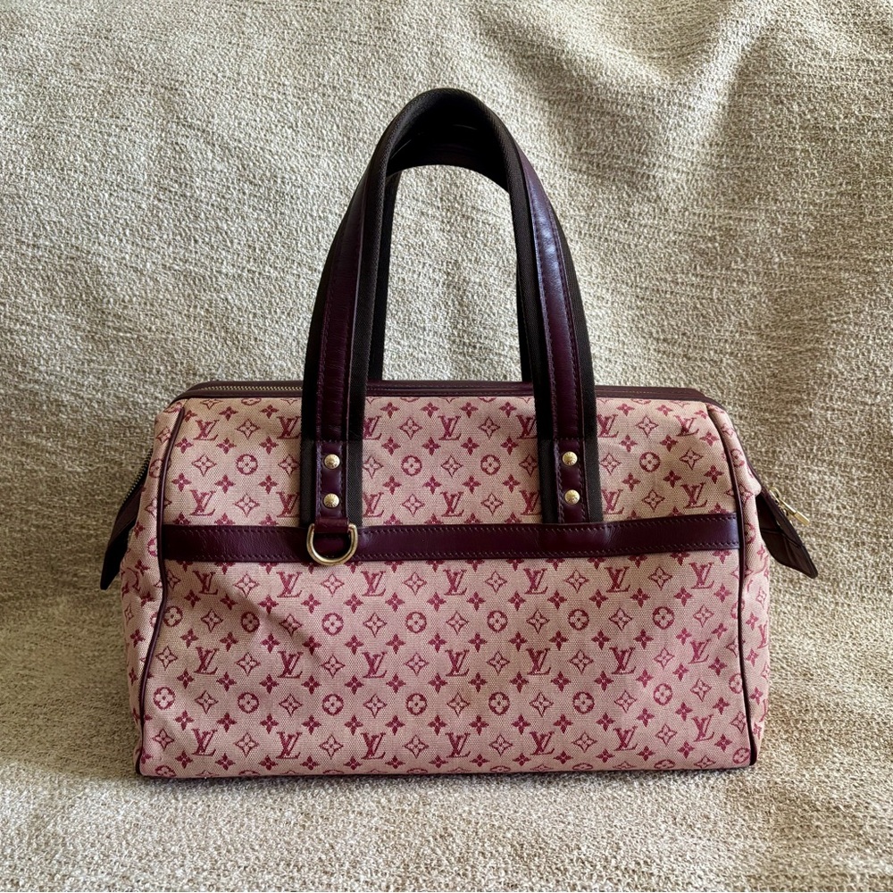Louis Vuitton Burgundy Mini Lin Josephine GM Bag 😍